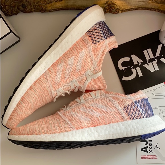 NEW Adidas pureboost GO peach sneakers running shoes - Picture 6 of 8